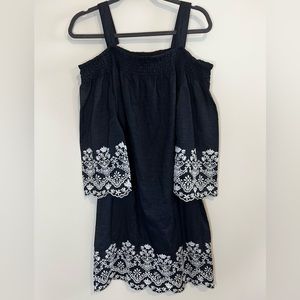 Jones New York Navy & White shift dress size M